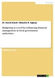 Cover von Budgeting as a tool for enhancing financial management in local government authorities