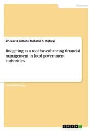 Cover von Budgeting as a tool for enhancing financial management in local government authorities