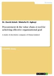 Cover von Procurement & the value chain. A tool for acheiving effective organizational goal