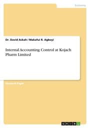 Cover von Internal Accounting Control at Kojach Pharm Limited