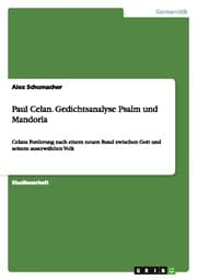 Cover von Paul Celan.Gedichtsanalyse Psalm und Mandorla