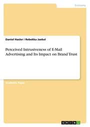 Cover von Perceived Intrusiveness of E-Mail Advertising and Its Impact on Brand Trust