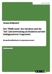 Cover von Der 'Pfaffe Amis' des Strickers und die 'list'.List-Anwendung als Reaktion auf eine beklagenswerte Gegenwart