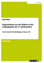 Cover von Regionalismen aus der Küferei in der Lexikographie des 17.Jahrhunderts