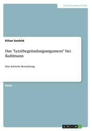 Cover von Das 'Letztbegründungsargument' bei Kuhlmann