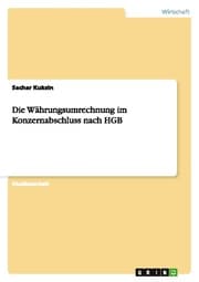 Cover von Die Währungsumrechnung im Konzernabschluss nach HGB