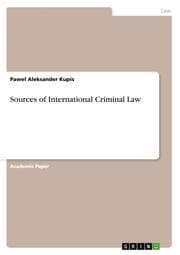 Cover von Sources of International Criminal Law