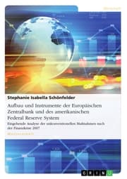 Cover von Aufbau und Instrumente der Europäischen Zentralbank und des amerikanischen Federal Reserve System¿