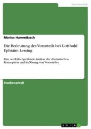 Cover von Die Bedeutung des Vorurteils bei Gotthold Ephraim Lessing