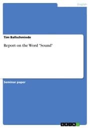 Cover von Report on the Word 'Sound'