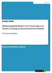 Cover von Marketingmaßnahmen zur Steuerung von Variety Seeking im Konsumentenverhalten