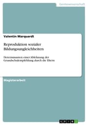 Cover von Reproduktion sozialer Bildungsungleichheiten