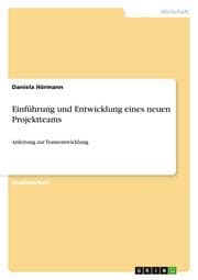 Cover von Einführung und Entwicklung eines neuen Projektteams