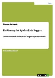 Cover von Einführung der Spieltechnik Baggern