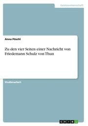 Cover von Zu den vier Seiten einer Nachricht von Friedemann Schulz von Thun