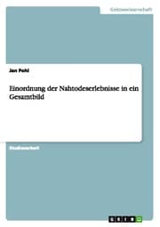 Cover von Einordnung der Nahtodeserlebnisse in ein Gesamtbild