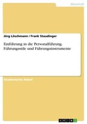 Cover von Einführung in die Personalführung. Führungsstile und Führungsinstrumente
