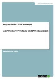 Cover von Zu Personalverwaltung und Personalentgelt