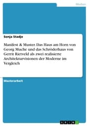 Cover von Manifest & Muster. Das Haus am Horn von Georg Muche und das Schröderhaus von Gerrit Rietveld als zwei realisierte Architekturvisionen der Moderne im Vergleich