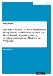 Cover von Manifest & Muster.Das Haus am Horn von Georg Muche und das Schröderhaus von Gerrit Rietveld als zwei realisierte Architekturvisionen der Moderne im Vergleich