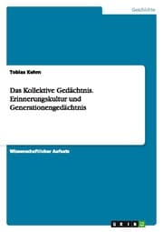 Cover von Das Kollektive Gedächtnis.Erinnerungskultur und Generationengedächtnis