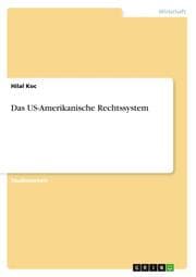 Cover von Das US-Amerikanische Rechtssystem