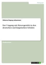 Cover von Der Umgang mit Heterogenität in den deutschen und kirgisischen Schulen