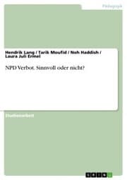 Cover von NPD Verbot. Sinnvoll oder nicht?