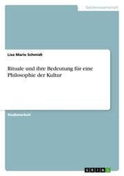 Cover von Rituale und ihre Bedeutung für eine Philosophie der Kultur