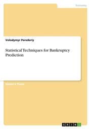 Cover von Statistical Techniques for Bankruptcy Prediction