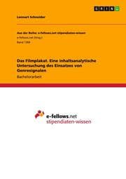 Cover von Das Filmplakat. Eine inhaltsanalytische Untersuchung des Einsatzes von Genresignalen