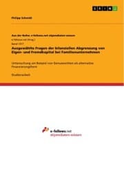 Cover von Ausgewählte Fragen der bilanziellen Abgrenzung von Eigen- und Fremdkapital bei Familienunternehmen
