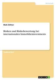 Cover von Risiken und Risikobewertung bei internationalen Immobilieninvestments