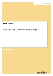 Cover von Exit or Vote - The Wall Street Rule