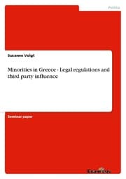 Cover von Minorities in Greece - Legal regulations and third party influence
