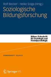 Cover von Soziologische Bildungsforschung