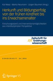 Cover von Herkunft und Bildungserfolg von der frühen Kindheit bis ins Erwachsenenalter