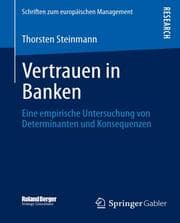 Cover von Vertrauen in Banken