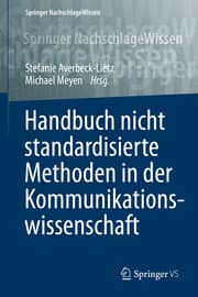 Cover von Handbuch nicht standardisierte Methoden in der Kommunikationswissenschaft