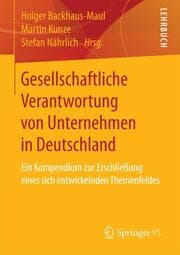 Cover von Gesellschaftliche Verantwortung von Unternehmen in Deutschland