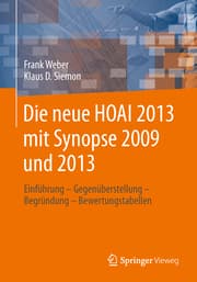 Cover von Die neue HOAI 2013 mit Synopse 2009 und 2013