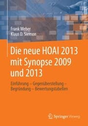 Cover von Die neue HOAI 2013 mit Synopse 2009 und 2013