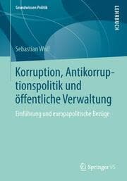 Cover von Korruption, Antikorruptionspolitik und öffentliche Verwaltung