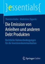 Cover von Die Emission von Anleihen und anderen Debt Produkten