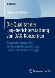 Cover von Die Qualität der Lageberichterstattung von DAX-Konzernen