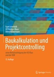 Cover von Baukalkulation und Projektcontrolling