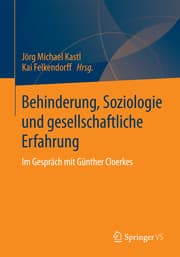 Cover von Behinderung, Soziologie und gesellschaftliche Erfahrung
