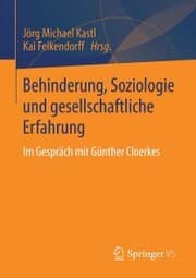Cover von Behinderung, Soziologie und gesellschaftliche Erfahrung