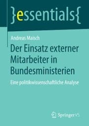 Cover von Der Einsatz externer Mitarbeiter in Bundesministerien