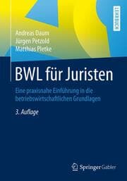 Cover von BWL für Juristen